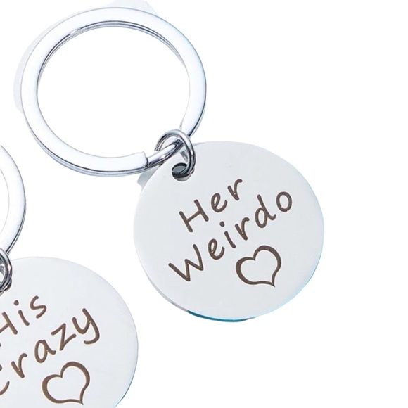 His Crazy Her Weirdo Keychain Set - Picture 3 of 3